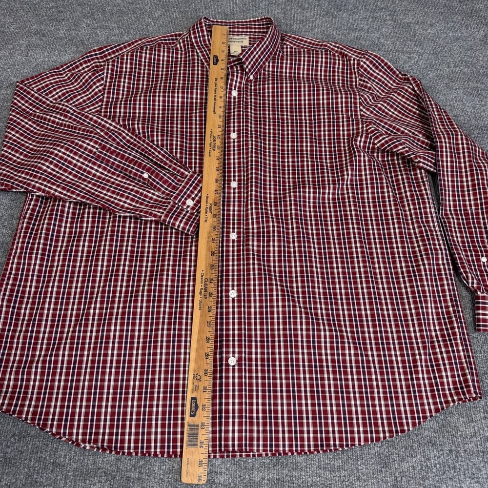 Duluth Trading Co Shirt Men 3XL Red Plaid Long Sleeve Button Up Pocket NEW - Picture 5 of 8